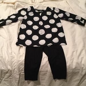 Baby polka dot statement outfit gently worn